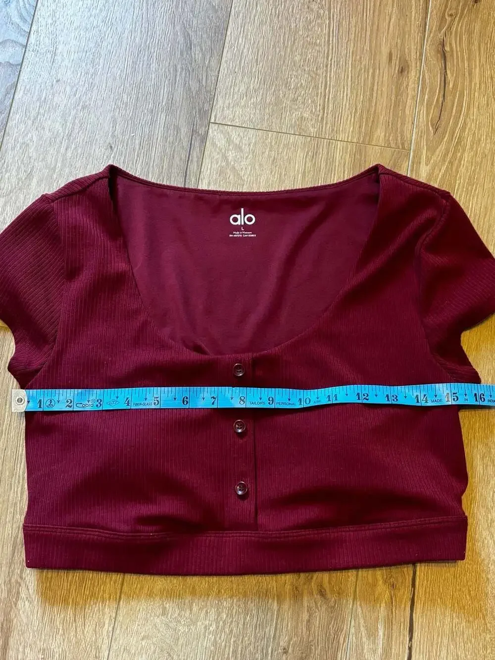 Alo Yoga Blissful Henley Ribbed Crop Top